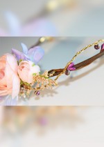 Violet and pink jewel crown Sa Majesté