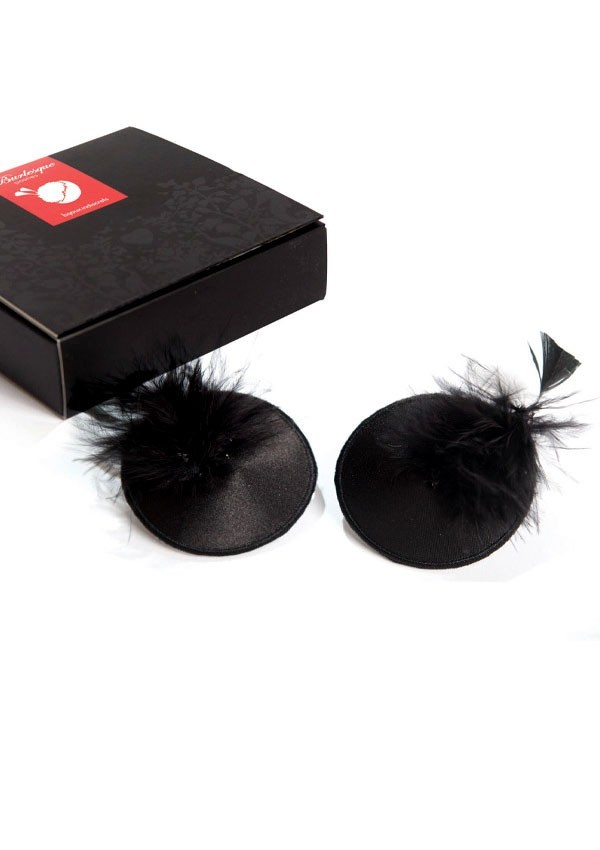 Black nippies with feathers - Bijoux Indiscrets